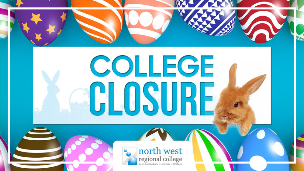 Closure Easter Closure graphic with easter eggs and bunny
